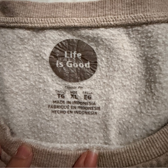 Life is Good Cropped Daisy Sweatshirt XL - Picture 3 of 6